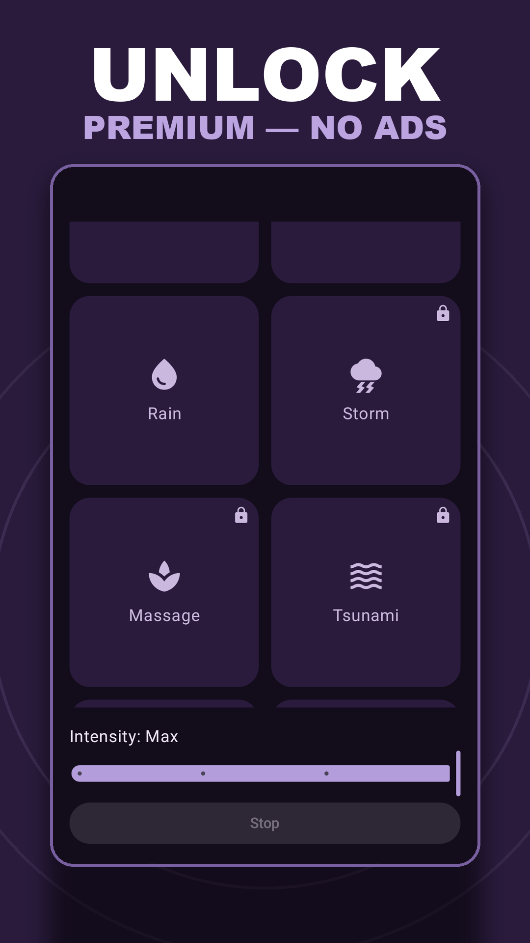Vibrator Premium — unlock all patterns and remove ads with Premium